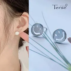 Terse スマイルマーク☆にこちゃんピアス 1ペア レディース メンズ スマイリーフェイス 楽しい 面白い ユニーク カジュアル ポップ 遊び心 小ぶり ワンポイント お出かけ イベント パーティー デート 普段使い プレゼント se0226a