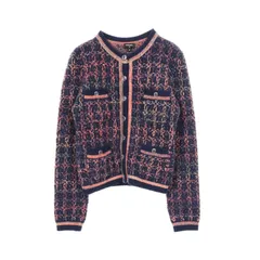 シャネル CHANEL カーディガン ココマークボタン カシミヤ ウール カーディガン レディース Used A