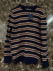 OLZEN ストライプ パータン ニット メンズ100サイズ 新商品