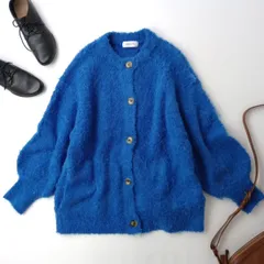 Simplicite サンプリシテ シンプリシテェ シャギー ニットカーディガン 羽織 ブルー 青(96K＋2415)25F