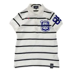 サイズ：0 PEARLY GATES パーリーゲイツ  半袖ポロシャツ フロッキー ボーダー柄 ホワイト系 [240101582796] ゴルフウェア レディース ストスト