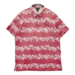 サイズ：2 ZOY ゾーイ  半袖ポロシャツ 総柄 レッド系 [240101584021] ゴルフウェア メンズ ストスト