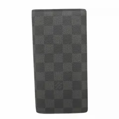 【5pc4567】ルイヴィトン 長財布 ダミエ・グラフィット ポルトフォイユブラザ N62665 ブラック【中古】メンズ
