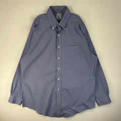 古着 ブルックスブラザーズ Brooks Brothers 長袖シャツ 千鳥格子 胸ポケ ボタンダウン XL  ブルー系 チェック メンズ