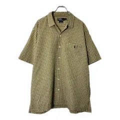 Polo by Ralph Lauren ポロ ラルフローレン ADAMS オープンカラーシャツ チェック ブラウン(メンズ L)中古 古着 V9441