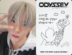 【中古】コレクションカード(男性) RIIZE/ウンソク(EUNSEOK)/裏面印刷サイン・メッセージ入り/CD「ODYSSEY」(PHOTOBOOK Ver.)封入フォトカード