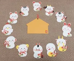 お正月飾り 干支 置物 絵馬 午年 縁起 新年 2026 幼児施設 保育施設 介護施設 壁面飾り