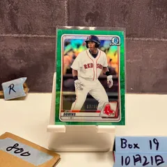 2020 Topps Bowman Chrome Jeter Downs 89/99 Boston Red Sox Green Refractor カード