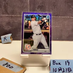2020 Topps Bowman Chrome Gleyber Torres 028/250 New York Yankees Purple Refractor カード