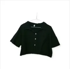 未使用 ブラック クロップド KARA 半袖Tシャツ