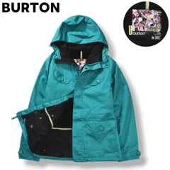 バートン BURTON ドライライド DRYRIDE スノーボード ジャケット マウンテン パーカー ラグランスリーブ 裏地 ボア フリース x 中綿 M へリンボーン ターコイズグリーン ウィンター スポーツ レディース ♪