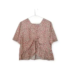 未使用リボンディテール フラワーブラウス