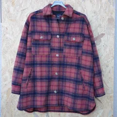 ギャップ GAP ウールジャケット カバーオール ブルゾン チェック アメカジ XL レッド系 キャンプ アウトドアのサムネイル
