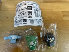 未使用 サンリオキャラクター むぎゅぎゅ! パーカーフィギュア シナモロール/ポチャッコ/バッドばつ丸 3点セット【A0333-001】▶110