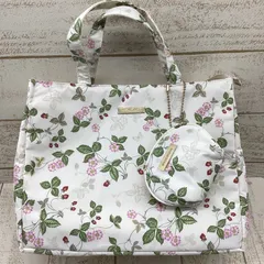 【新品同様】Wedgwood ワイルドストロベリー　トートバッグ(ポーチ付)