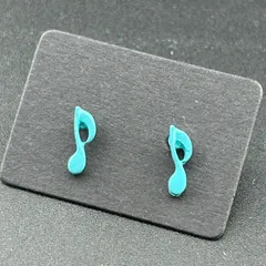 【新品】アクセサリー ピアス◆ブルー カラー 音符 デザイン 両耳セット レディース◆キャッチ付◆スタッドピアス◆