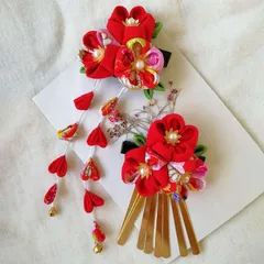 和装に合わせて かんざし風ヘアアクセサリー 2個まとめ売り