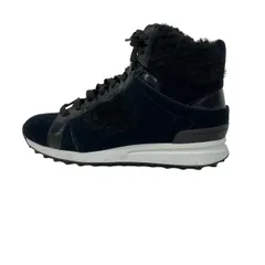 3.1 Phillip lim(スリーワンフィリップリム) スニーカー 38 レディース - ネイビー×黒 ハイカット/インソール取外し可 ファー