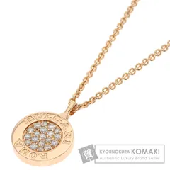 BVLGARI ブルガリ ブルガリブルガリ パヴェダイヤモンド オニキス ネックレス K18PG レディース [中古]