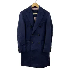 TOMMY HILFIGER(トミーヒルフィガー) コート サイズ44 L メンズ - ネイビー 長袖/ダブル/秋/冬