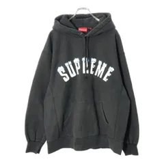 カナダ製 Supreme シュプリーム 20AW Icy Arc ロゴ スウェットパーカー ブラック(メンズ X-LARGE)中古 古着 X0814