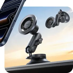 新品 ESR OmniLock マグセーフ 車載ホルダー 【真空吸盤+超強磁力】 360°回転 自由調節 スマホスタンド 片手操作 1秒で着脱 安定性 車 magsafe 高級合金素材 magsafe 車載スマホホルダー 車用 カー用品 iPhone Air