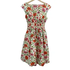 Kate spade(ケイトスペード) ワンピース サイズ2 S レディース美品  - 白×ピンク×マルチ ノースリーブ/ひざ丈/花柄