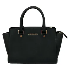 MICHAEL KORS(マイケルコース) ハンドバッグ美品  セルマ ミディアム トップシップサッチェル 黒 レザー