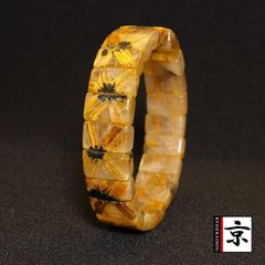 太陽放射ルチルバングル 高品質 15.5mm 内径17cm 瀧原宮浄化品 - メルカリ