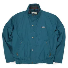 エルエルビーン L.L.Bean 80s 80年代 パイルフリースライナー ナイロンジャケット 珍品 ウォームアップ シェルドシンチラ MADE IN USA アメリカ製 カタディンロゴ ヴィンテージ 古着 ブルーグリーン L【中古】