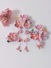 【3個セット】 和風ヘアクリップ 浴衣 着物 髪飾り フォーマル パーティー