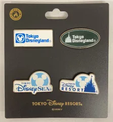 東京ディズニーリゾート ピンバッジ ロゴ(4個)