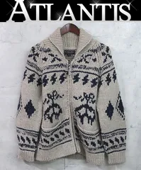 【広尾店】ブルックスブラザーズ Brooks Brothers カウチンニット フルジップカーディガン セーター ベージュ系 size:S 【17985】