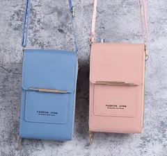 スマホポーチ ダブルファスナー 大容量 縦型 スマホ財布一体型 レディース ショルダーバッグ 斜め掛け 多機能 おしゃれ