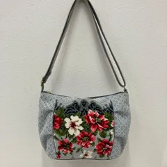 7878　FEILER フェイラー　ショルダーバッグ　アリエッタ　花柄　フラワー　レディース　シュニール織り　異素材　シンプル　きれいめ