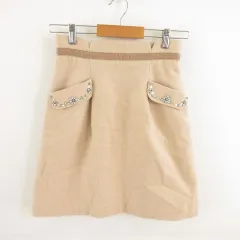 アプワイザーリッシェ Apuweiser-riche スカート ミニ ベージュ1 *T696