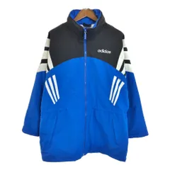 90年代 adidas アディダス 中綿 ジャケット ブルー(メンズ L)中古 古着 U3548