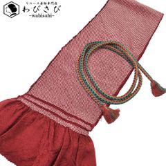 本場結城紬 100亀甲 奥順 証紙付 独楽柄 枯野色 しつけ糸 K-4899