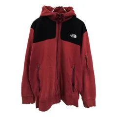 THE NORTH FACE ノースフェイス フルジップ スウェット パーカー アウトドア レッド(メンズ XL)中古 古着 U6021