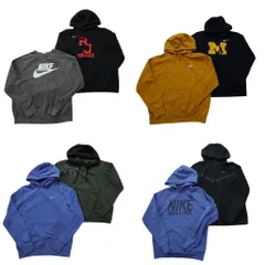 古着卸 まとめ売り ナイキ NIKE スウェット 8枚セット (メンズ S /M ) スウォッシュ フルジップ フーディー ミシガン NC4098