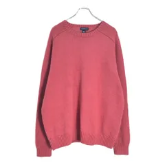 LANDS' END ランズエンド コットンニット セーター レッド(メンズ XL)中古 古着 V8022