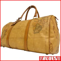 PRIMA CLASSE プリマクラッセ ボストンバッグ 2way イタリア製 旅行 茶 キャメル 地図柄 大容量 ショルダーバッグ メンズ レディース ボストンバッグ一覧←SEULB屋着古← NR4749