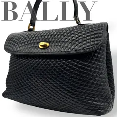 ☆★BALLY バリー★ハンドバッグ　ブラック　レザー　キルティング　ワンハンドル　ゴールド金具　ロゴ★　♯1952