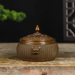 双獅耳竹細工蓋薫香炉 ?香炉 茶道置物