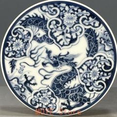 景徳鎮 染付龍紋輪花茶碗 - メルカリ