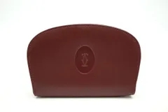 カルティエ マストライン マルチポーチ 小銭入れ 財布 カードケース レザー ボルドー Cartier 4181k
