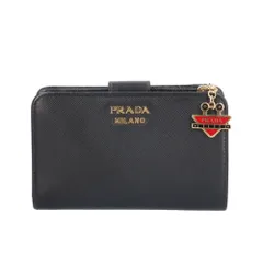 プラダ サフィアーノ 二つ折り財布 レザー 1ML225  レディース  PRADA  中古 プラダ