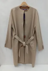 RALPH LAUREN ラルフローレン パープルレーベル ノーカラーコート 290815772001 ウールカシミヤ イタリア製 S ベージュ 冬