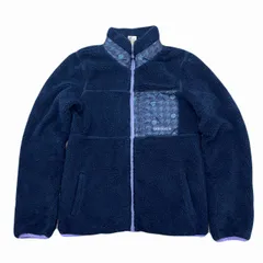 アディダス フリースジャケット レディース OT Lサイズ相当 ネイビー シンプル ボア 紺 アウター 防寒