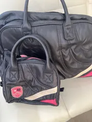 送料無料！！キャロウェイゴルフ用バッグ（ミニパック付き）ブラック✖︎ピンク　サイズ大、小2個セット　#71223MOML7